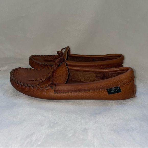 Footskins Womens 6 Brown Cowhide Softsole Moccasins Flats - Picture 4 of 6